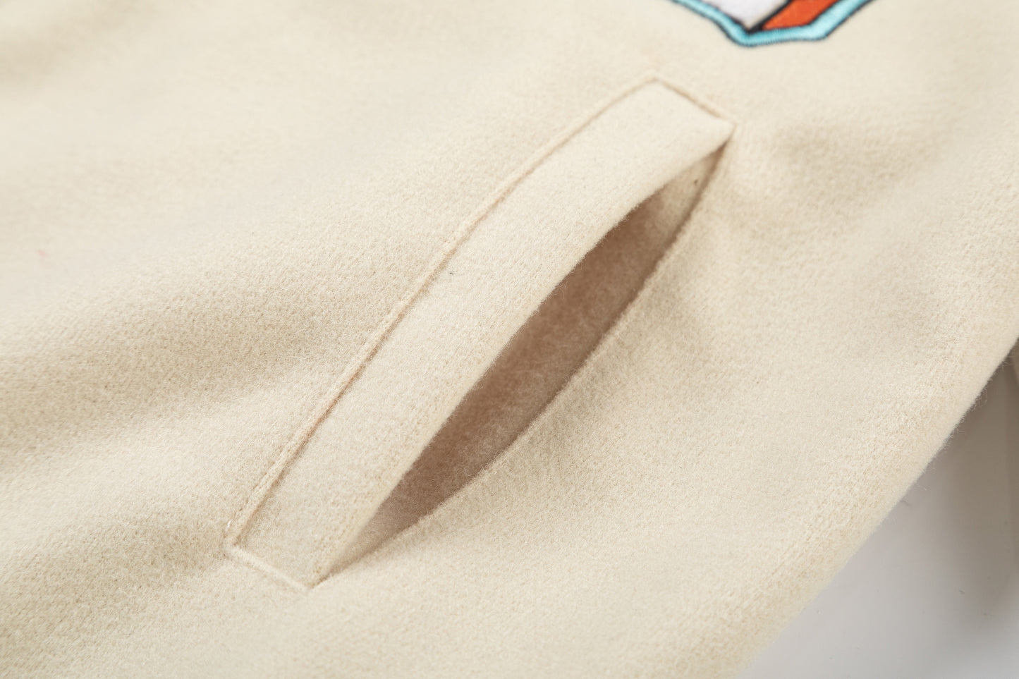 OFF WHITE new embroidered leather baseball jacket S30