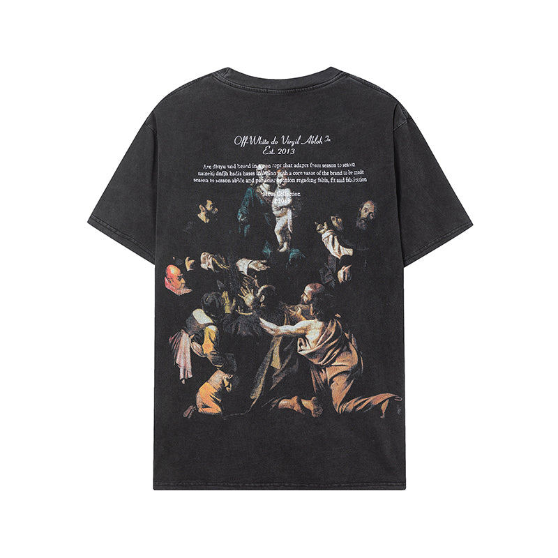 OFF-WHITE Heavyweight Cotton Washed Short-Sleeved T-Shirt 8018