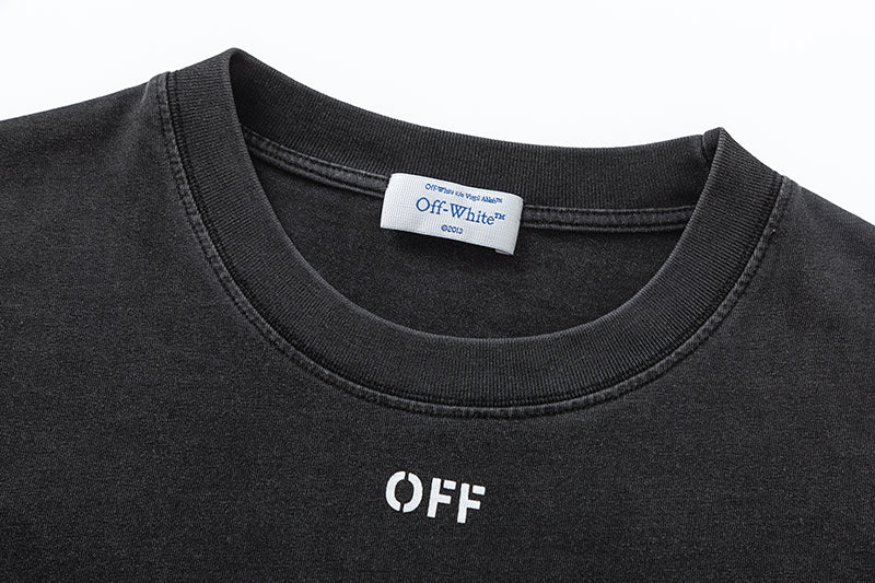 OFF-WHITE Heavyweight Cotton Washed Short-Sleeved T-Shirt 8018