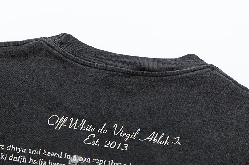 OFF-WHITE Heavyweight Cotton Washed Short-Sleeved T-Shirt 8018