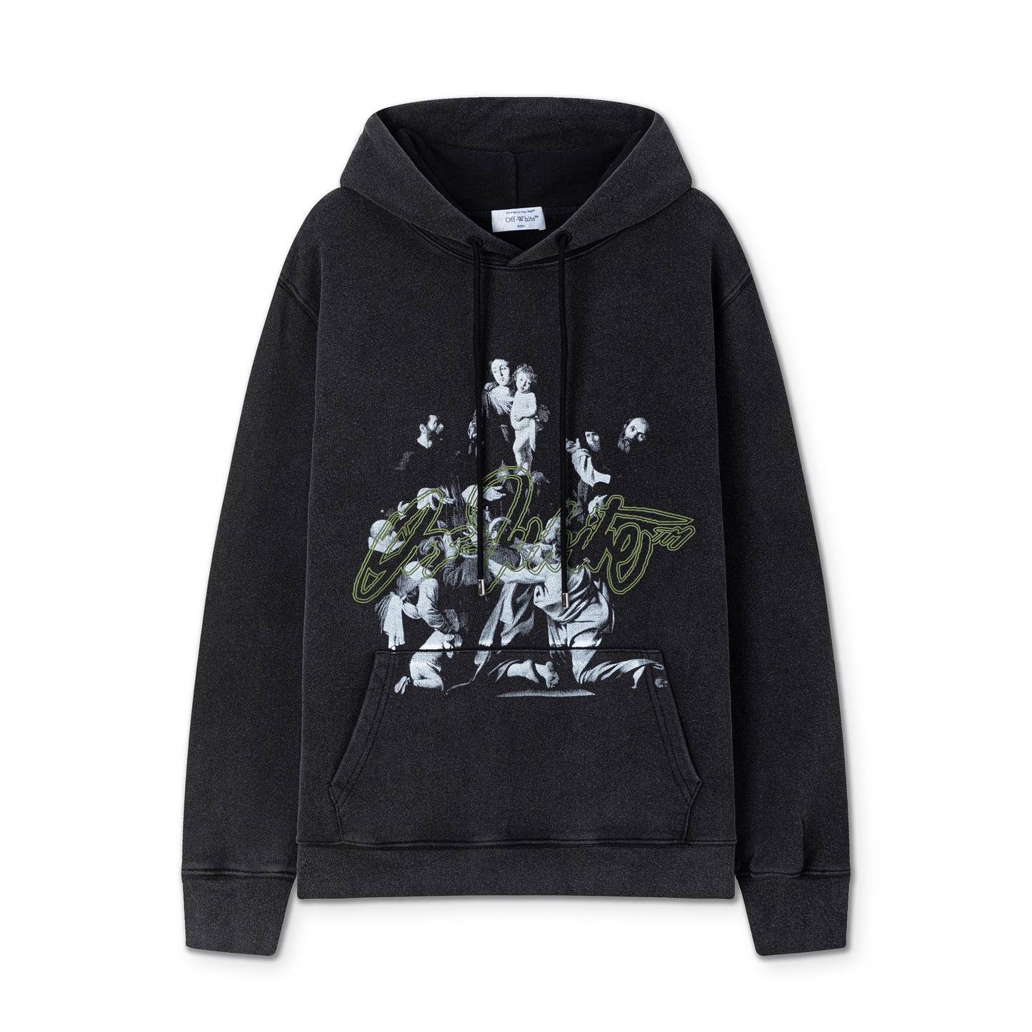 Off white 460g heavy washed hooded sweatshirt 9075