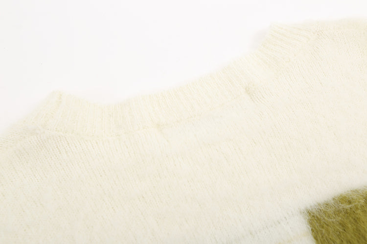 OFF WHITE Gradient OW Mohair Striped Arrow Sweater 389