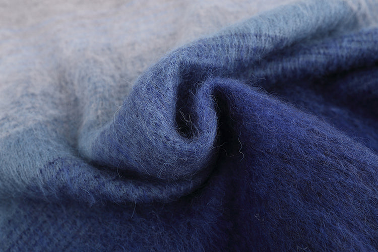 OFF WHITE Gradient gray-blue OW mohair striped arrow sweater 390