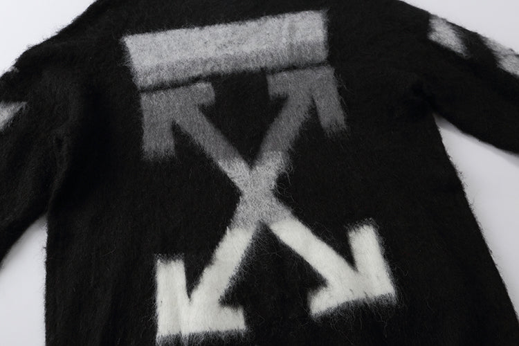 OFF WHITE Mohair Striped Arrow Sweater 318