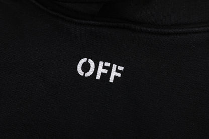 Off white 460g heavy washed hooded sweatshirt 8108