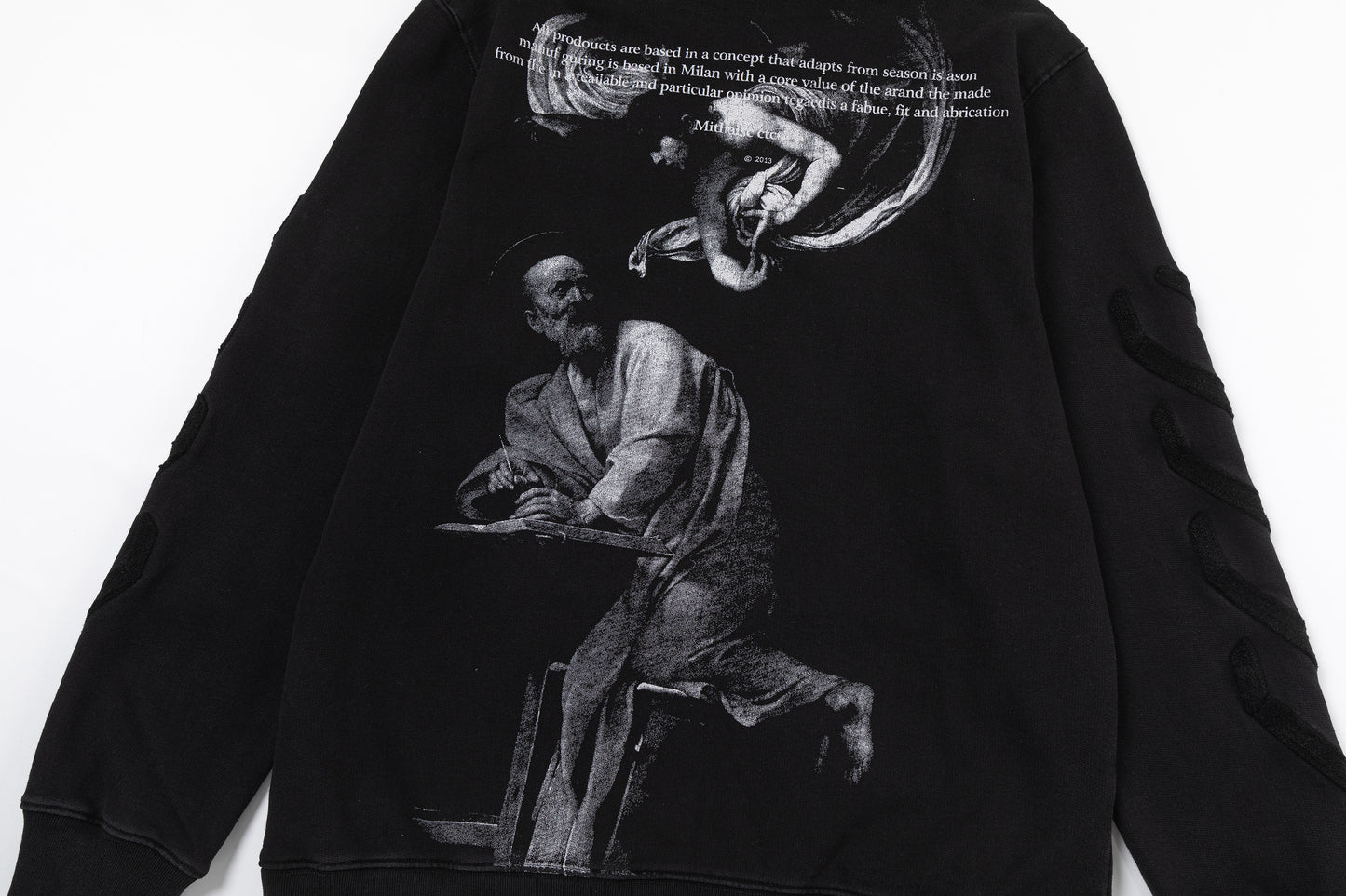 Off white 460g heavy washed hooded sweatshirt 8108