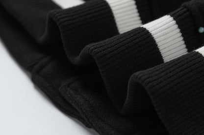 OFF WHITE embroidered leather baseball jacket S26