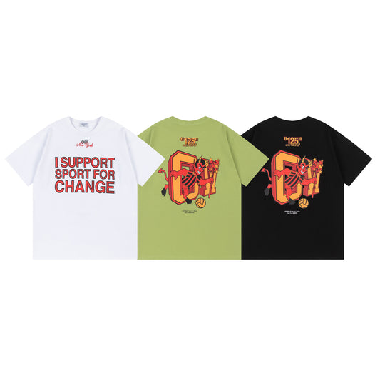 OFF-WHITE Cotton Short-sleeved T-shirt 9050