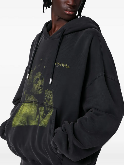 Off white 460g heavy washed hooded sweatshirt 9073