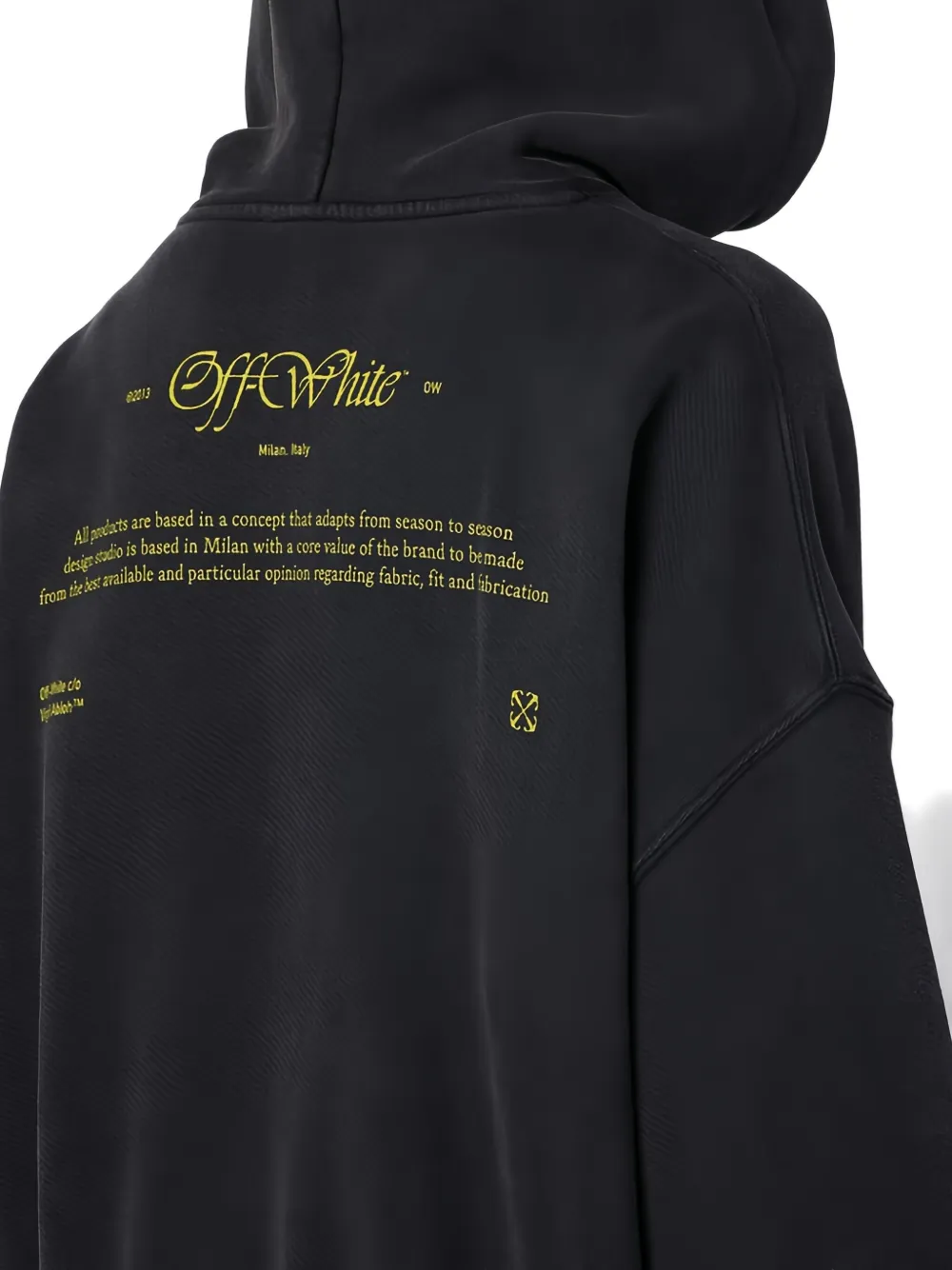 Off white 460g heavy washed hooded sweatshirt 9073