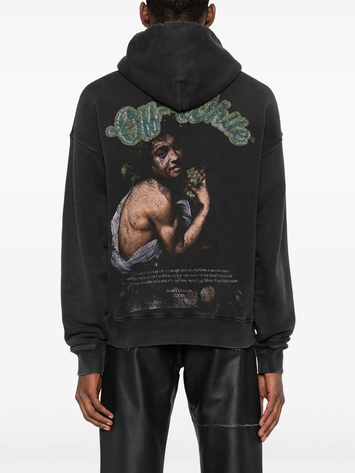Off white 460g heavy washed hooded sweatshirt 9080