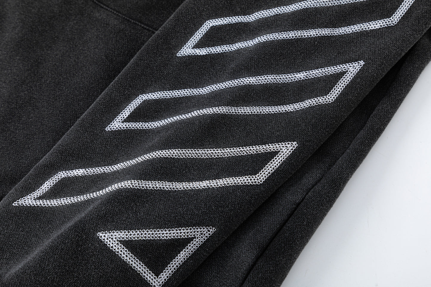 Off white 460g heavy washed hooded sweatshirt 9078