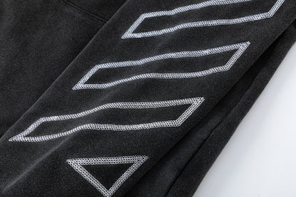 Off white 460g heavy washed hooded sweatshirt 9078