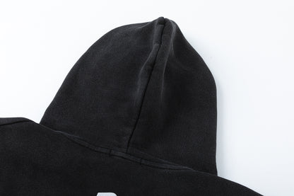 Off white 460g heavy washed hooded sweatshirt 9081
