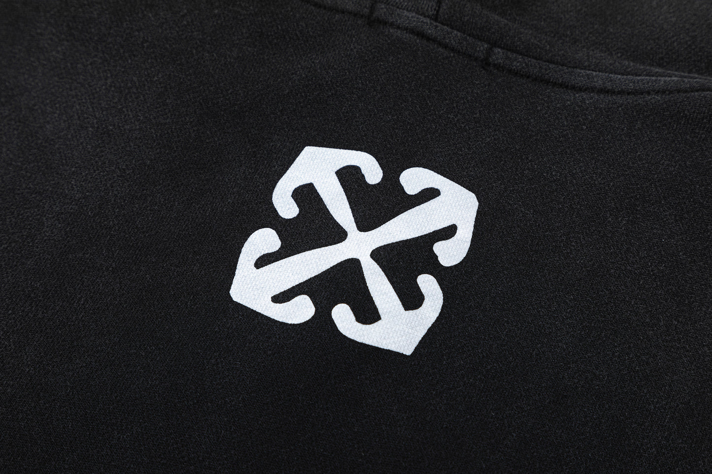 Off white 460g heavy washed hooded sweatshirt 9081