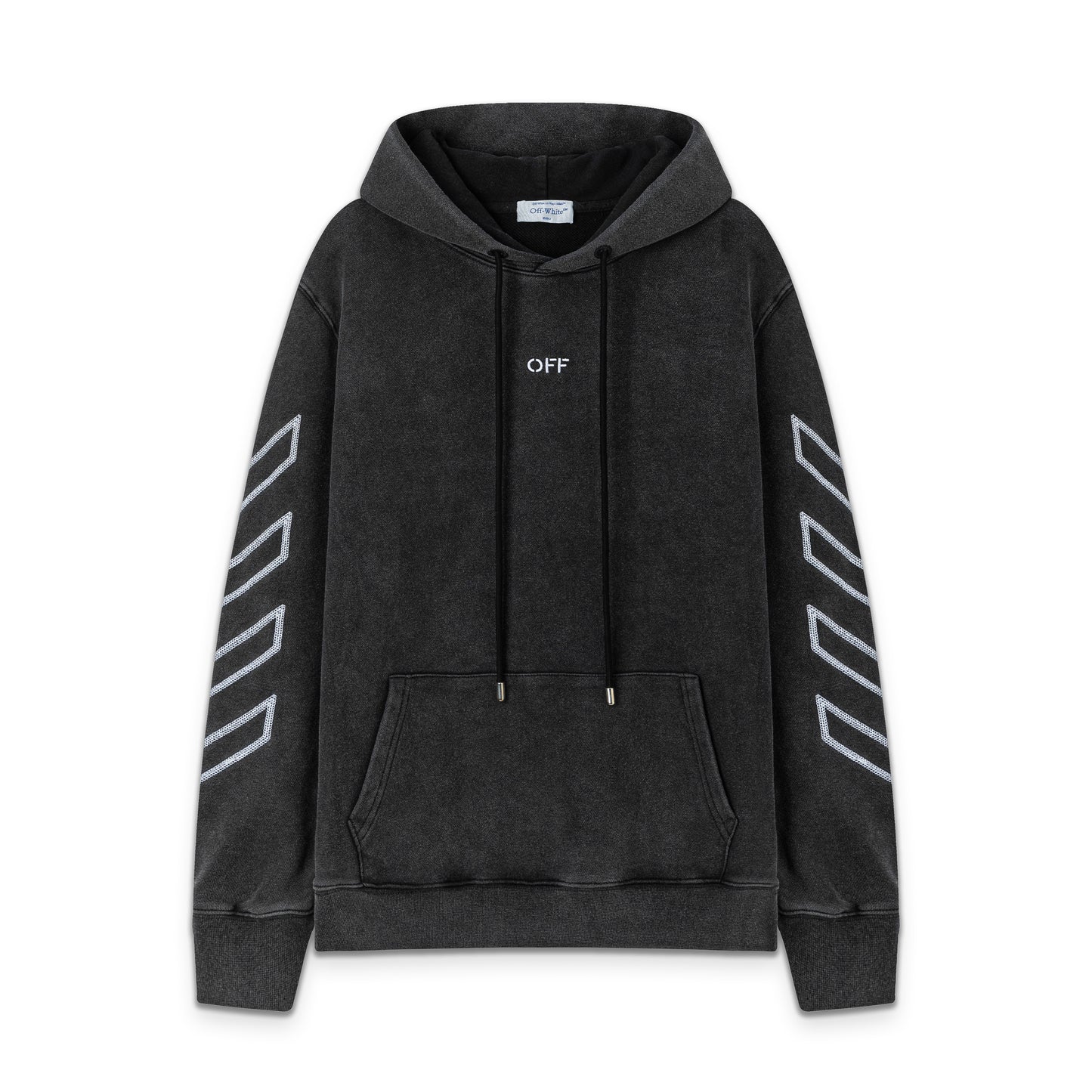 Off white 460g heavy washed hooded sweatshirt 9078