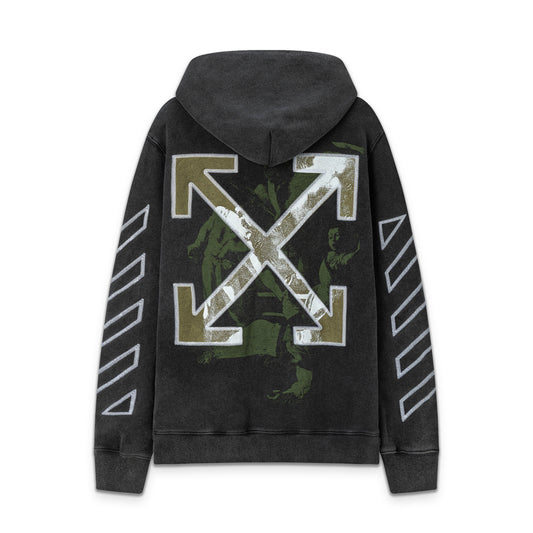 Off white 460g heavy washed hooded sweatshirt 9078