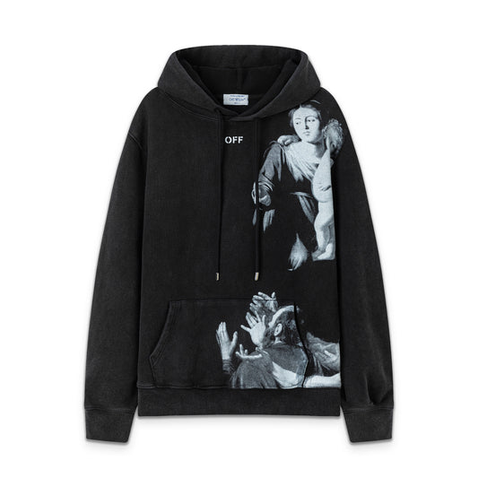 Off white 460g heavy washed hooded sweatshirt 9081
