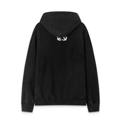 Off white 460g heavy washed hooded sweatshirt 9081