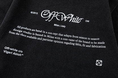 Off white 460g heavy washed hooded sweatshirt 9075