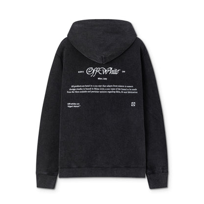 Off white 460g heavy washed hooded sweatshirt 9075