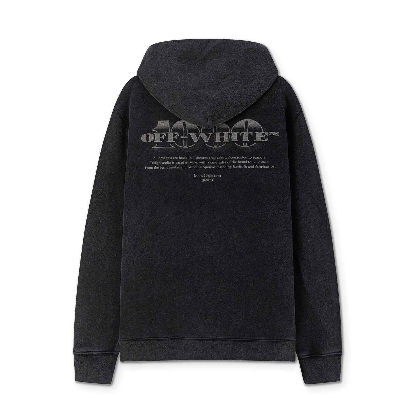 Off white 460g heavy washed hooded sweatshirt 9072