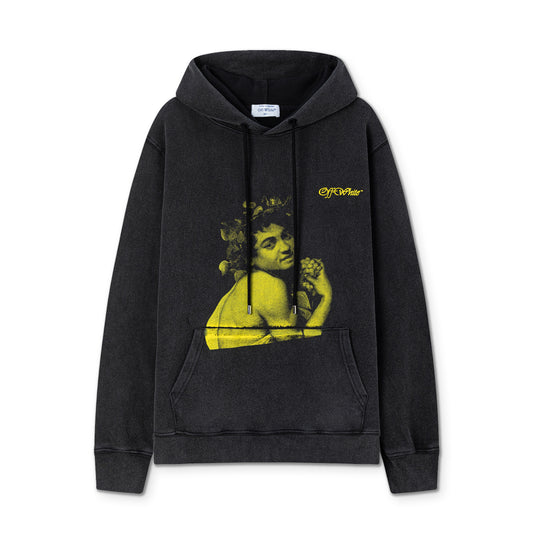 Off white 460g heavy washed hooded sweatshirt 9073