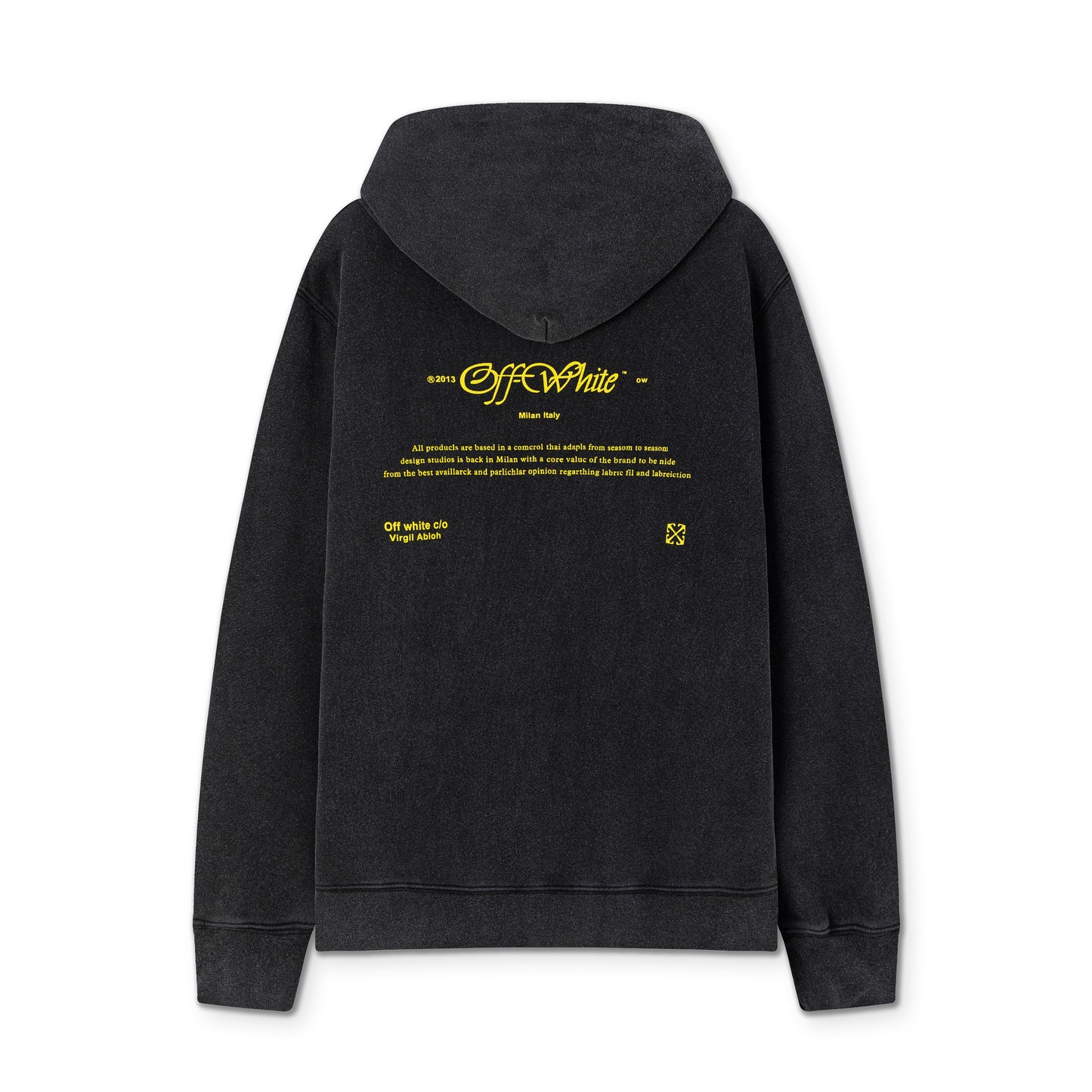 Off white 460g heavy washed hooded sweatshirt 9073