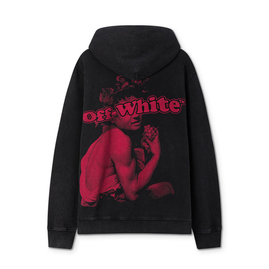 Off white 460g heavy washed hooded sweatshirt 9079