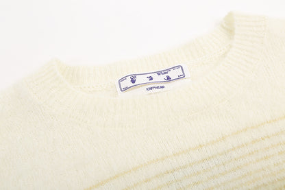 OFF WHITE Gradient OW Mohair Striped Arrow Sweater 389