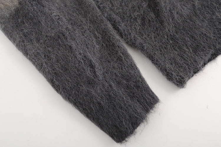 Off white mohair striped arrow sweater 388