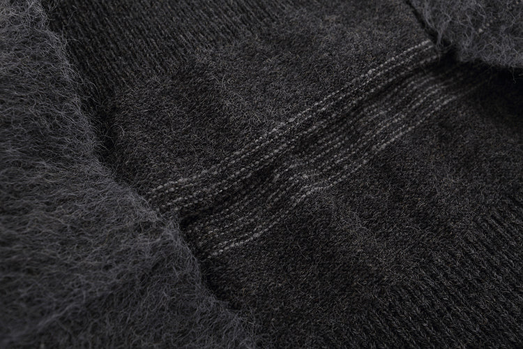 Off white mohair striped arrow sweater 388