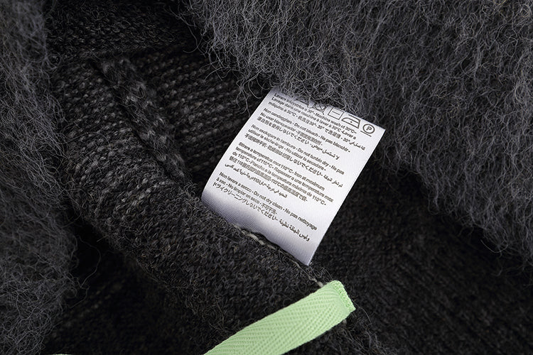 Off white mohair striped arrow sweater 388