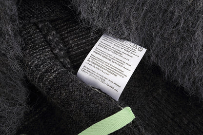 Off white mohair striped arrow sweater 388