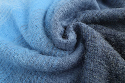 OFF WHITE Blue Gradient OW Mohair Striped Arrow Sweater 386