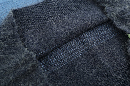 OFF WHITE Blue Gradient OW Mohair Striped Arrow Sweater 386
