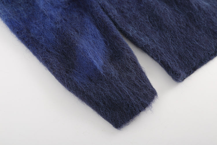 OFF WHITE Gradient gray-blue OW mohair striped arrow sweater 390