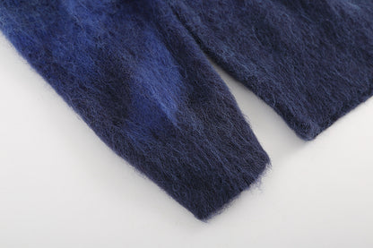 OFF WHITE Gradient gray-blue OW mohair striped arrow sweater 390