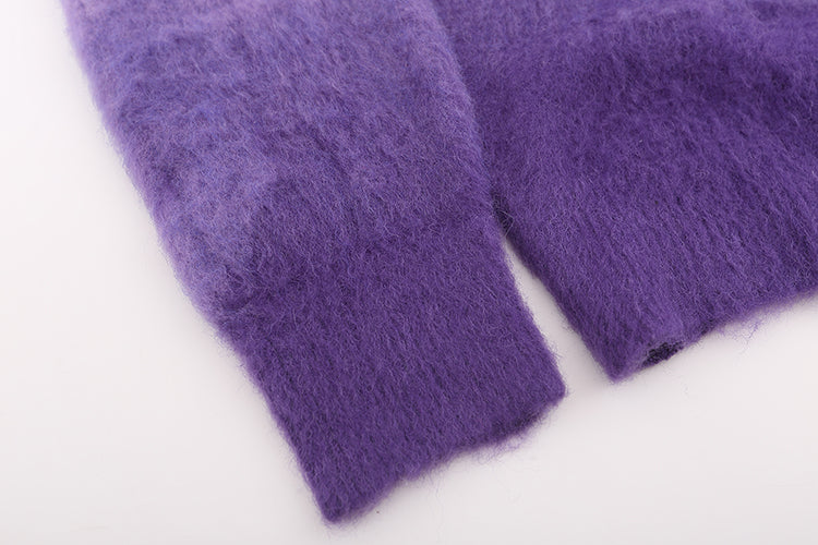 OFF WHITE Gradient Purple OW Mohair Arrow Sweater 385