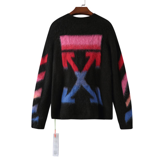 OFF WHITE Mohair Striped Arrow Sweater 301