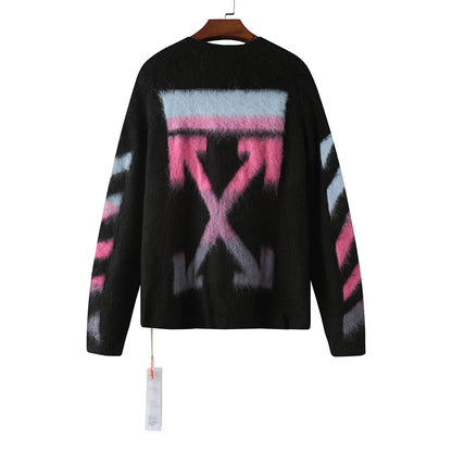 OFF WHITE Mohair Striped Arrow Sweater 302
