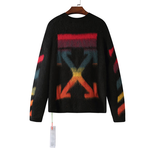 OFF WHITE Mohair Striped Arrow Sweater 328
