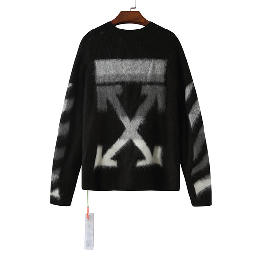 OFF WHITE Mohair Striped Arrow Sweater 318