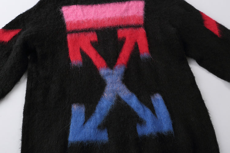 OFF WHITE Mohair Striped Arrow Sweater 301
