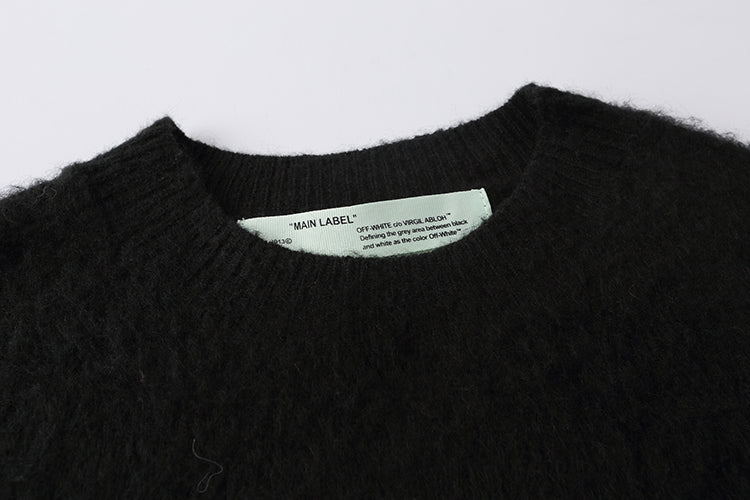 OFF WHITE Mohair Striped Arrow Sweater 302