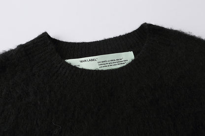 OFF WHITE Mohair Striped Arrow Sweater 302