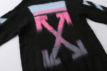 OFF WHITE Mohair Striped Arrow Sweater 302