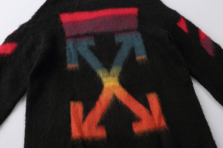 OFF WHITE Mohair Striped Arrow Sweater 328